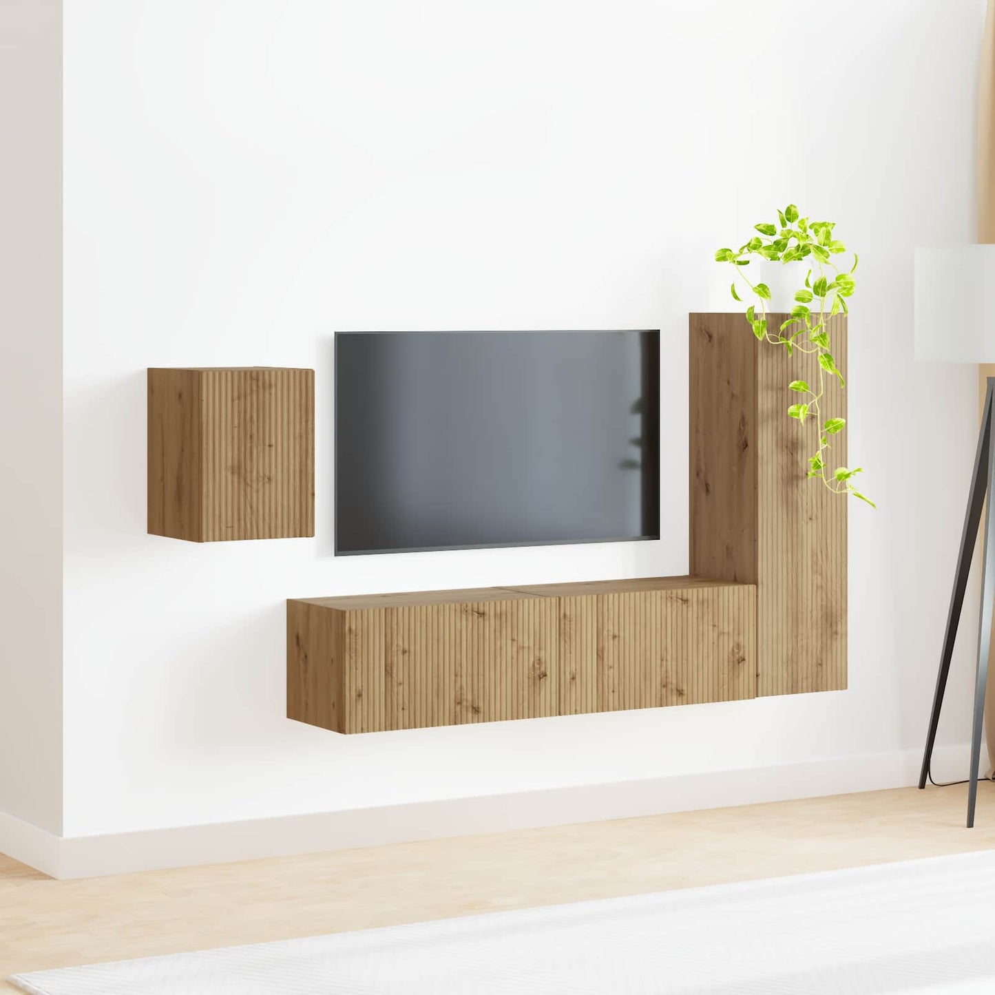 vidaXL TV Cabinet Set 4 pcs Artisan Oak Engineered Wood