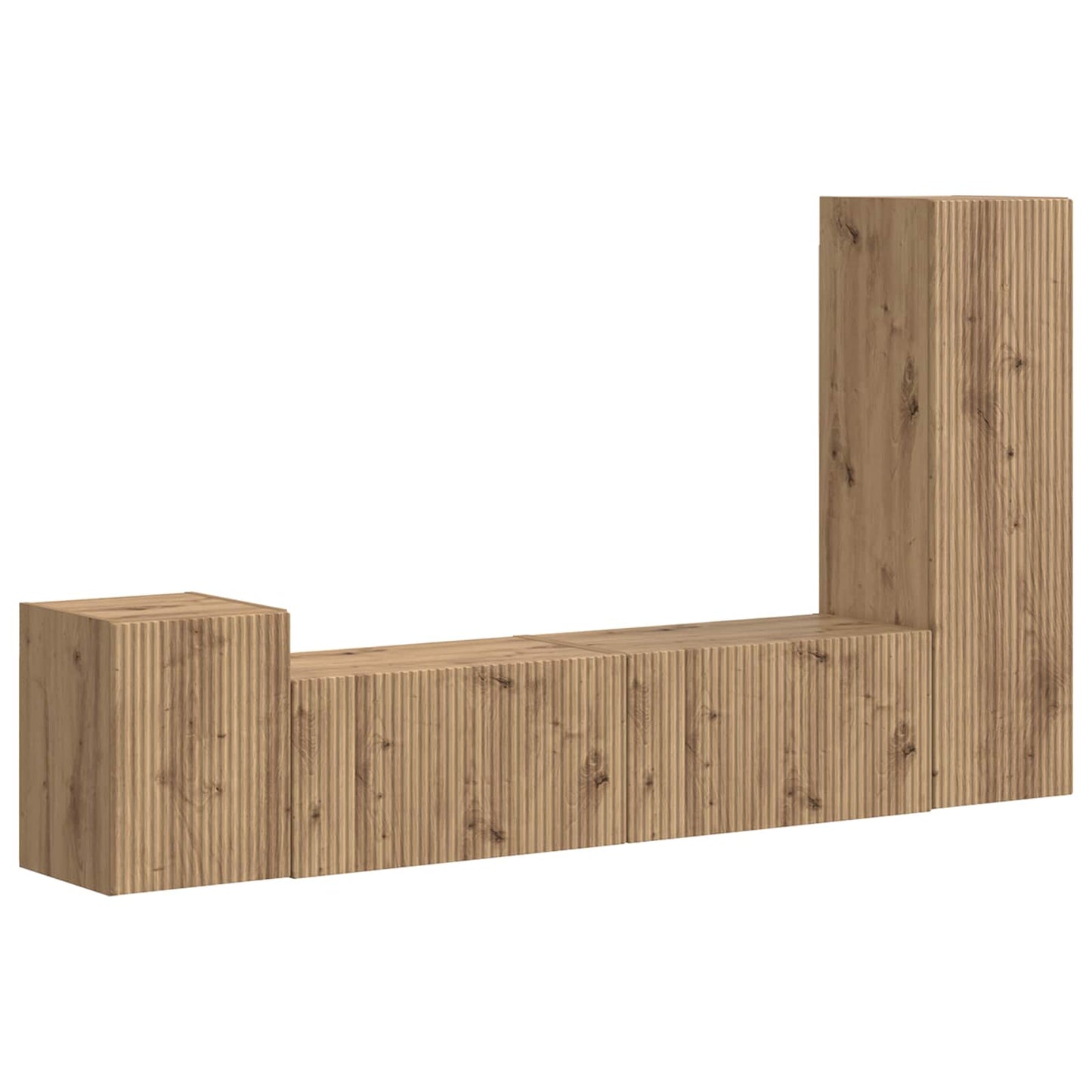 vidaXL TV Cabinet Set 4 pcs Artisan Oak Engineered Wood