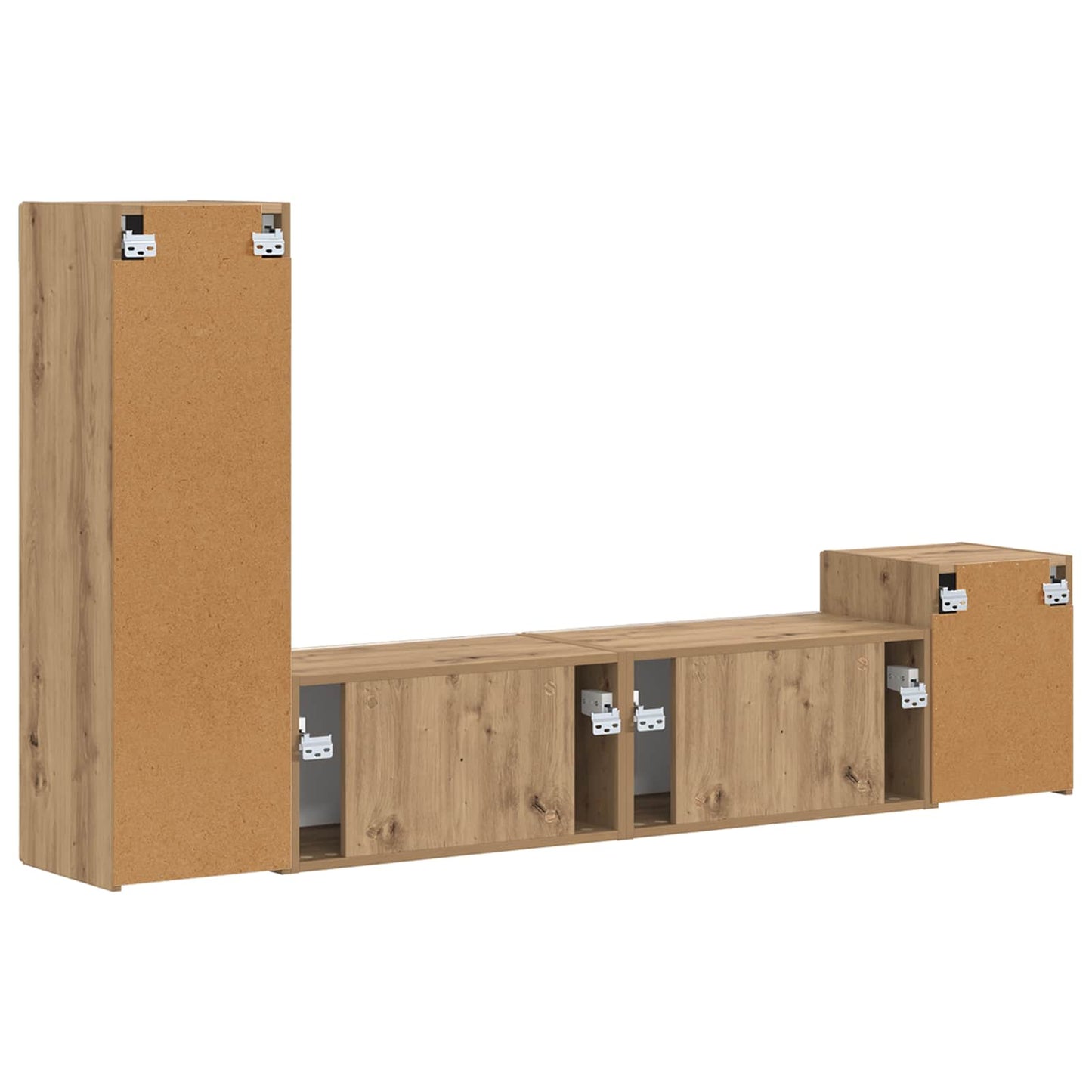 vidaXL TV Cabinet Set 4 pcs Artisan Oak Engineered Wood