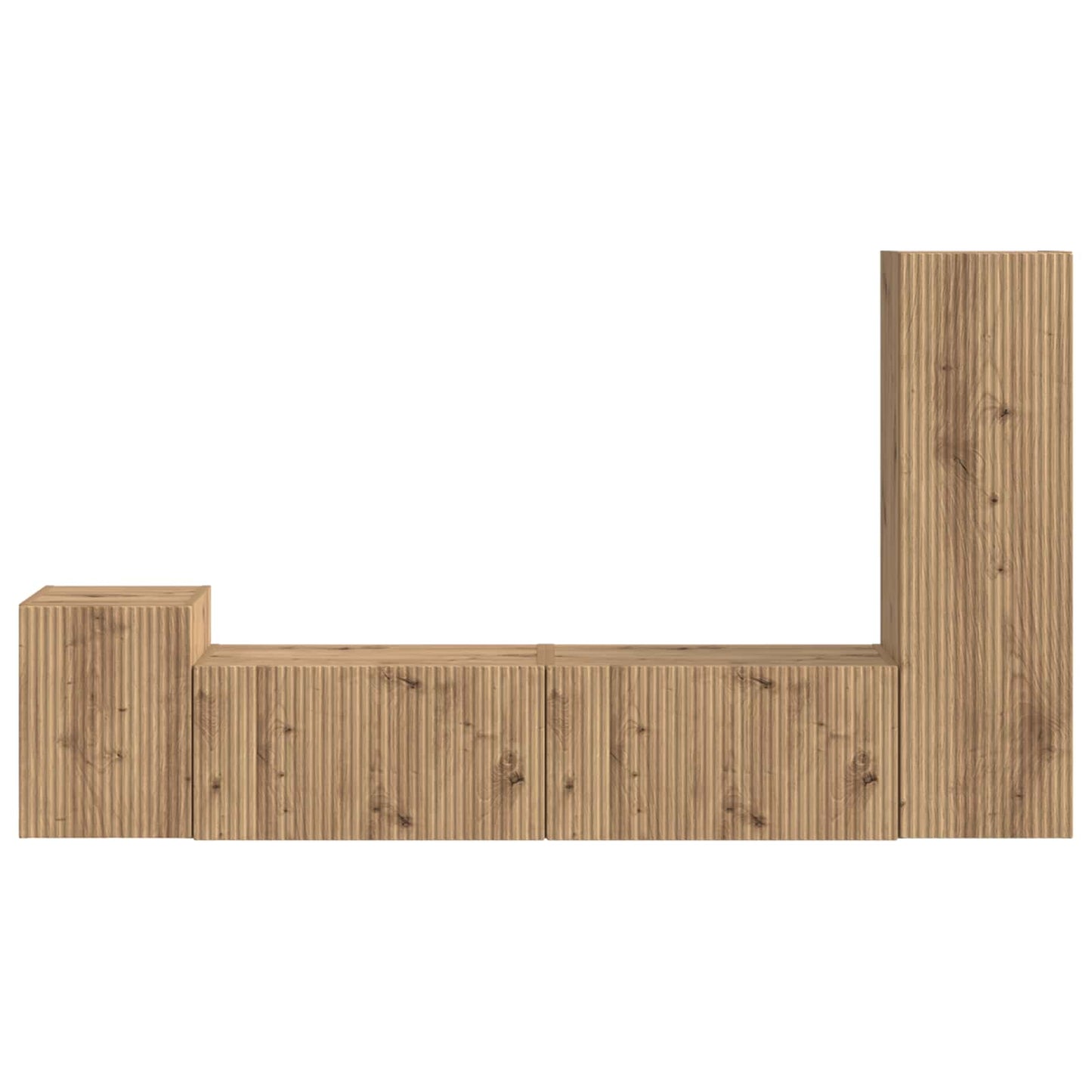 vidaXL TV Cabinet Set 4 pcs Artisan Oak Engineered Wood