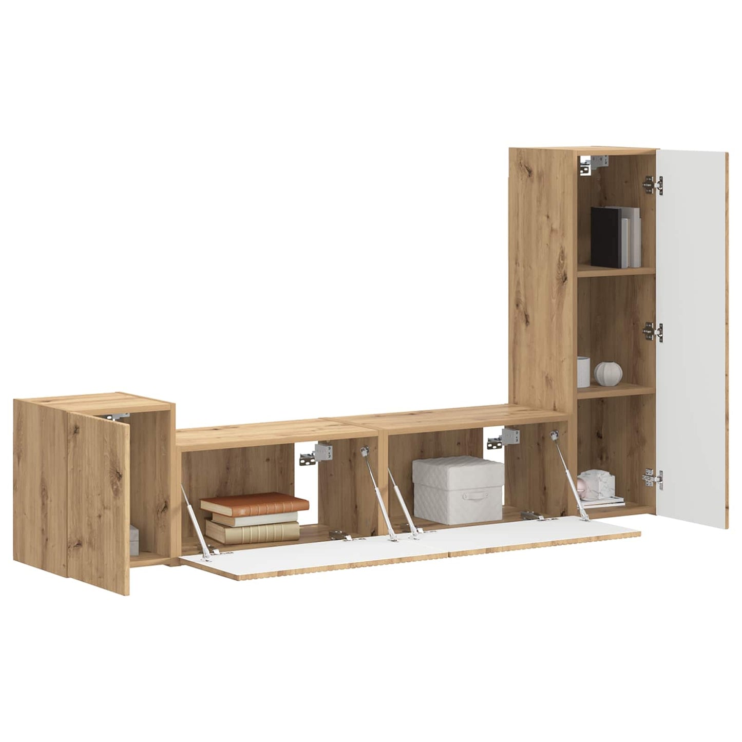 vidaXL TV Cabinet Set 4 pcs Artisan Oak Engineered Wood