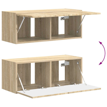 vidaXL TV Cabinet Set Wall-mounted 4 pcs Sonoma Oak Engineered Wood