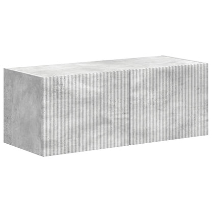 vidaXL TV Cabinet Set Wall-mounted 4 pcs Concrete Grey Engineered Wood