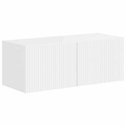 vidaXL TV Cabinet Set 4 pcs High Gloss White Engineered Wood