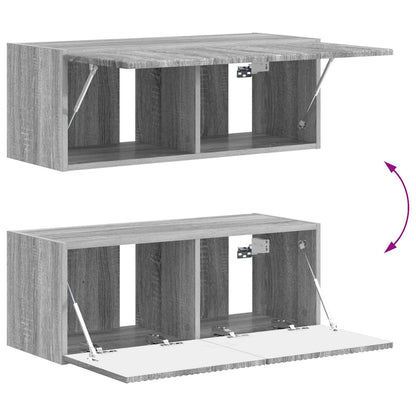 vidaXL TV Cabinet Set Wall-mounted 4 pcs Grey Sonoma Engineered Wood