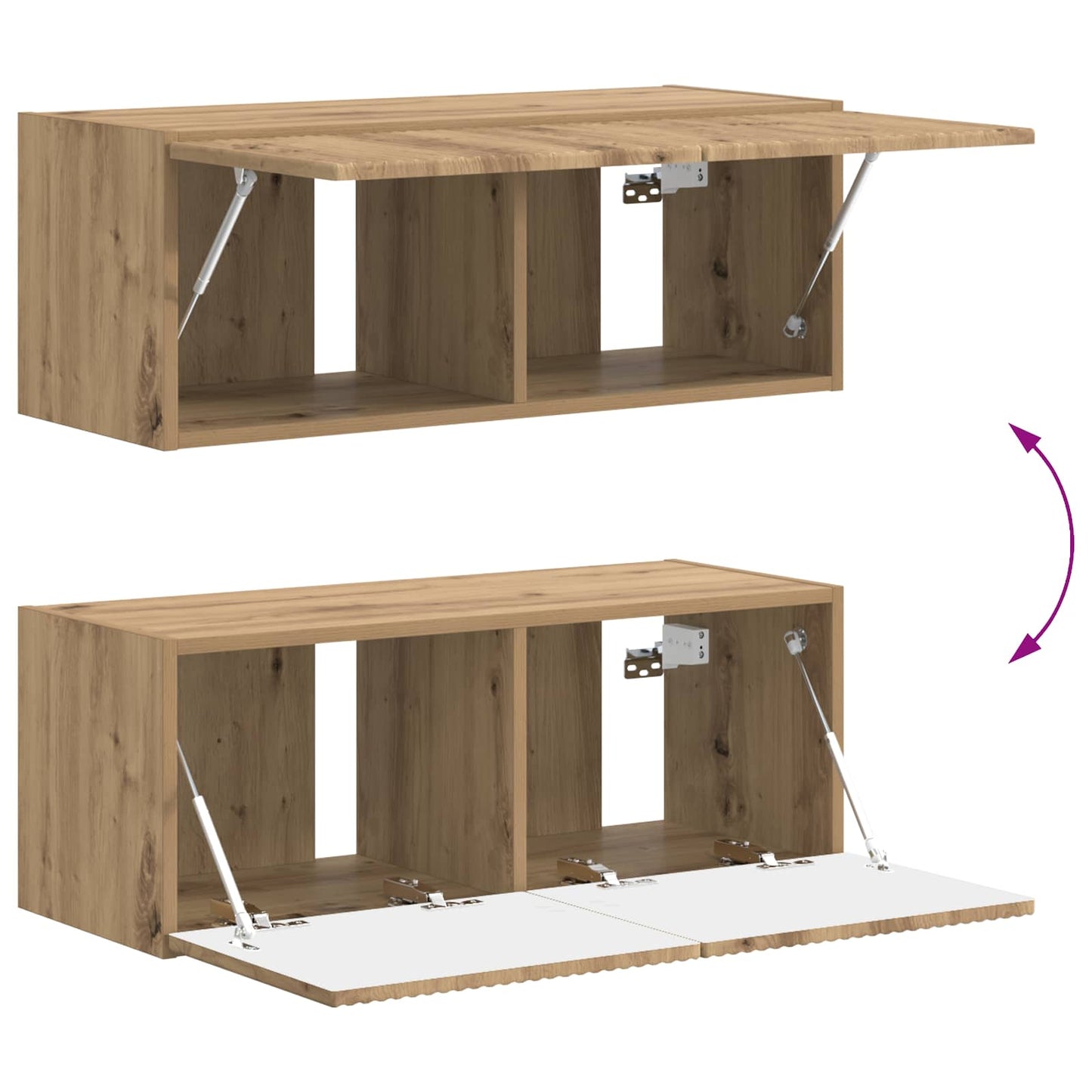 vidaXL TV Cabinet Set 4 pcs Artisan Oak Engineered Wood