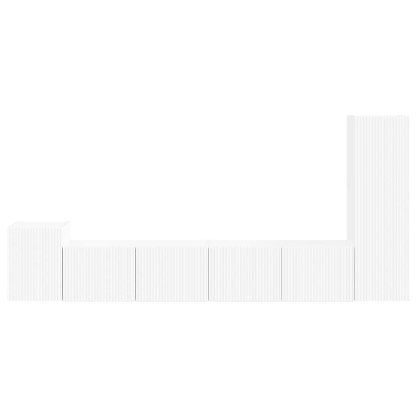 vidaXL TV Cabinet Set Wall-mounted 3 pcs White Engineered Wood