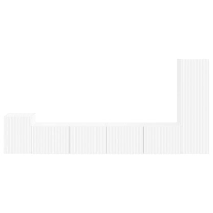 vidaXL TV Cabinet Set Wall-mounted 3 pcs White Engineered Wood