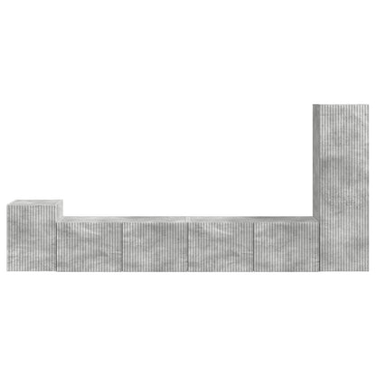 vidaXL TV Cabinet Set Wall-mounted 3 pcs Concrete Grey Engineered Wood