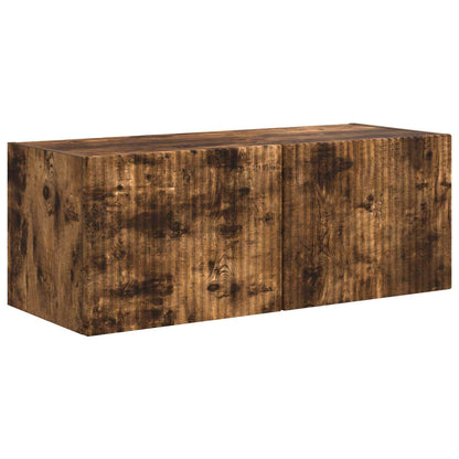 vidaXL TV Cabinet Set Wall-mounted 3 pcs Smoked Oak Engineered Wood