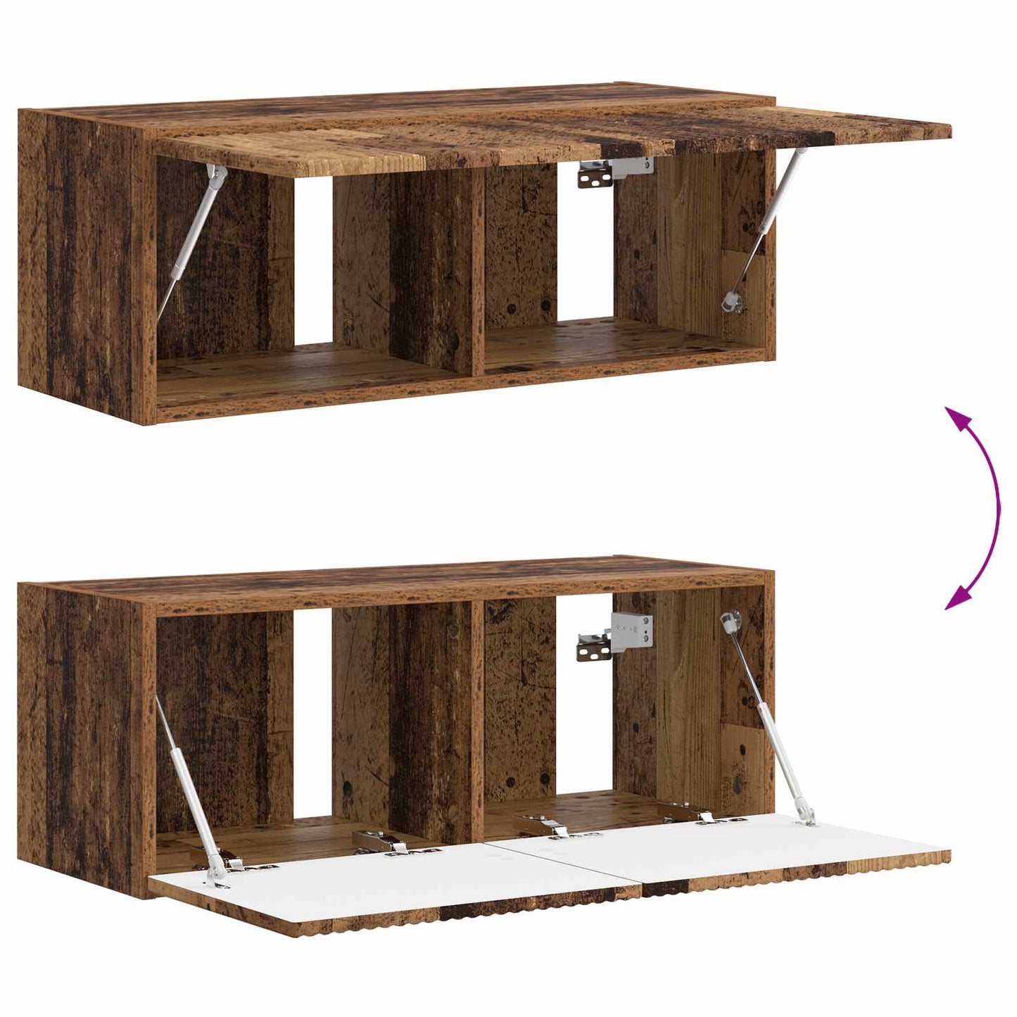 vidaXL TV Cabinet Set Wall-mounted 3 pcs Old Wood Engineered Wood