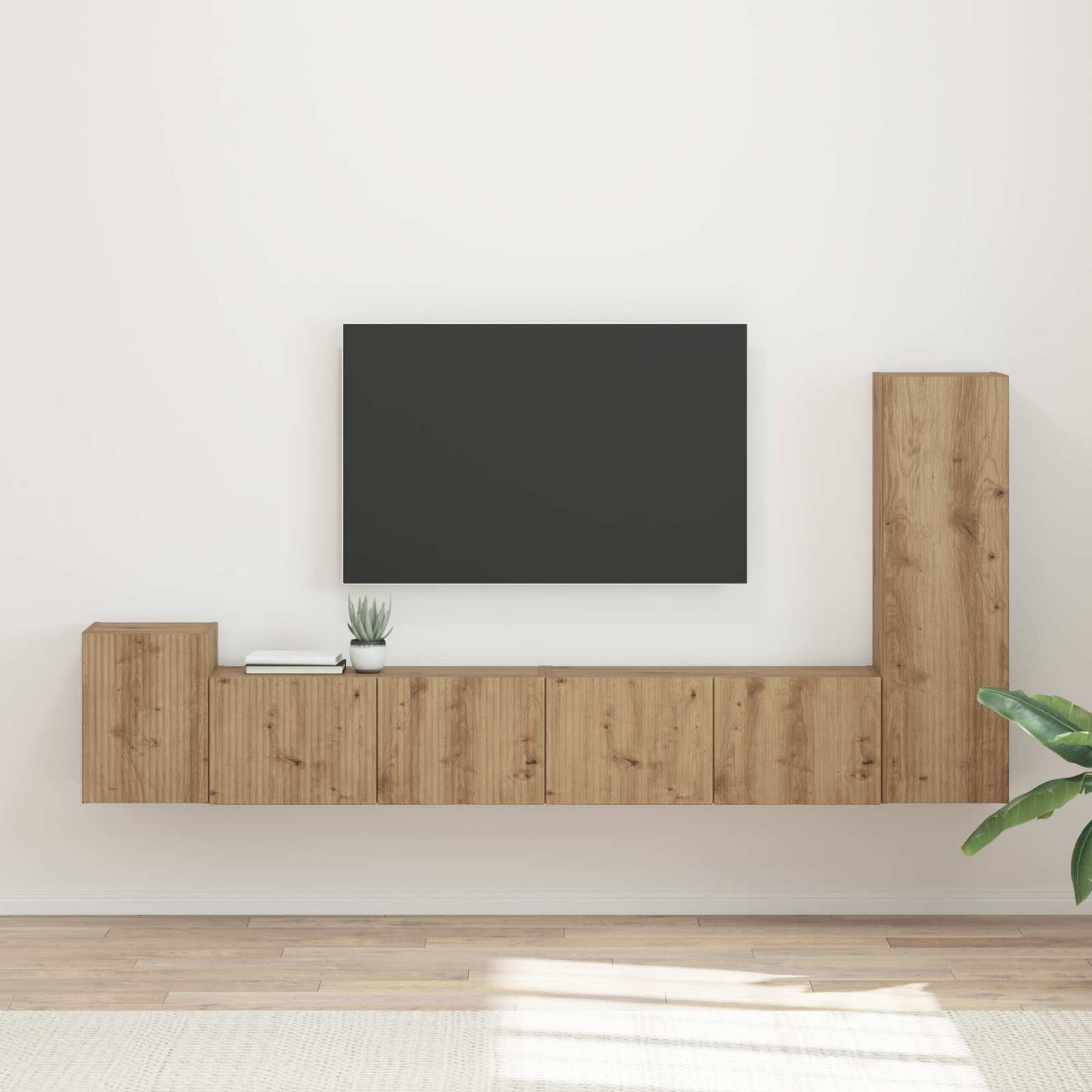 vidaXL TV Cabinet Set 3 pcs Artisan Oak Engineered Wood