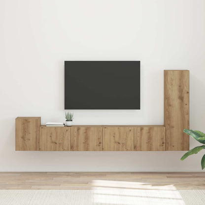 vidaXL TV Cabinet Set 3 pcs Artisan Oak Engineered Wood
