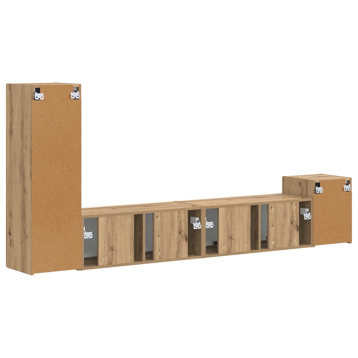 vidaXL TV Cabinet Set 3 pcs Artisan Oak Engineered Wood