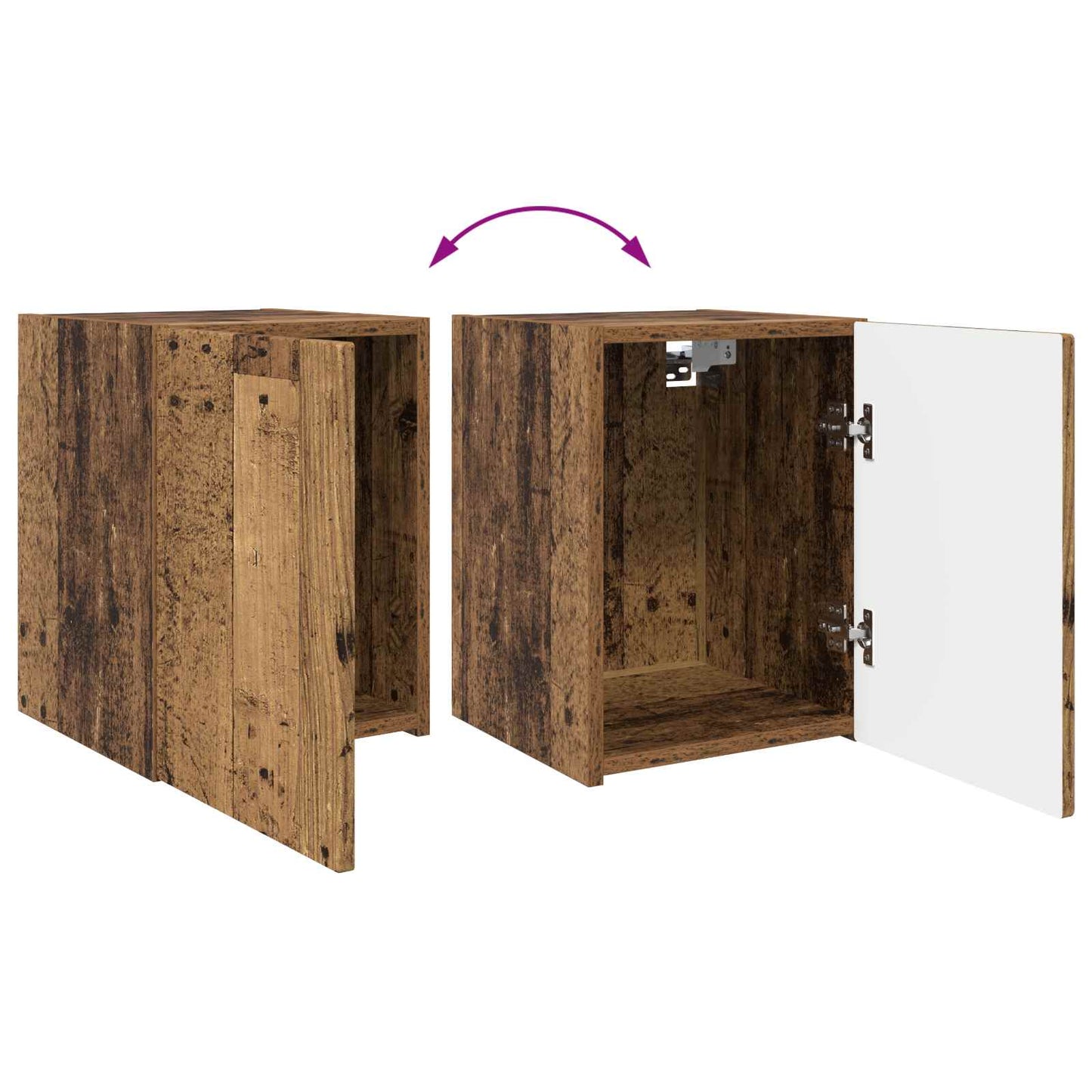 vidaXL TV Cabinet Set Wall-mounted 4 pcs Old Wood Engineered Wood