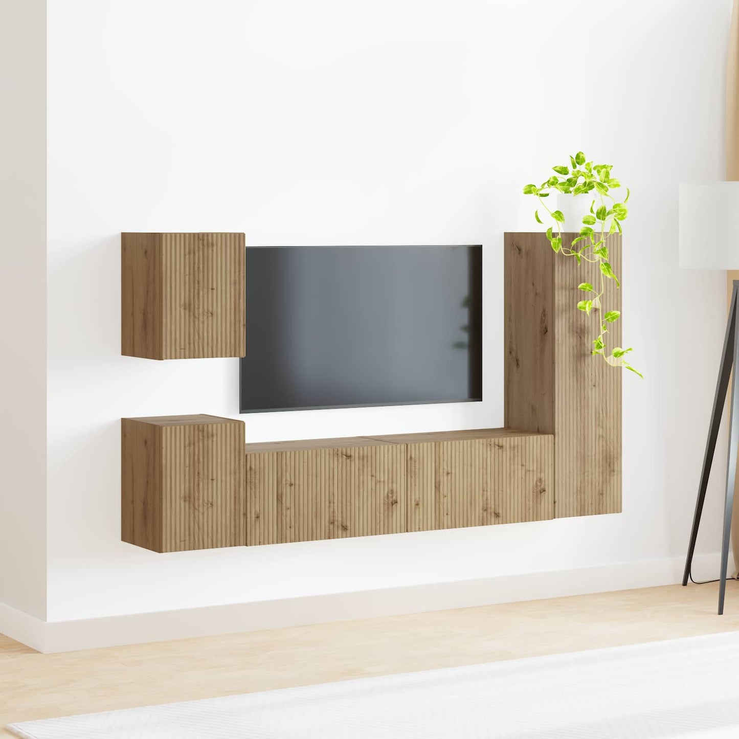 vidaXL TV Cabinet Set 4 pcs Artisan Oak Engineered Wood