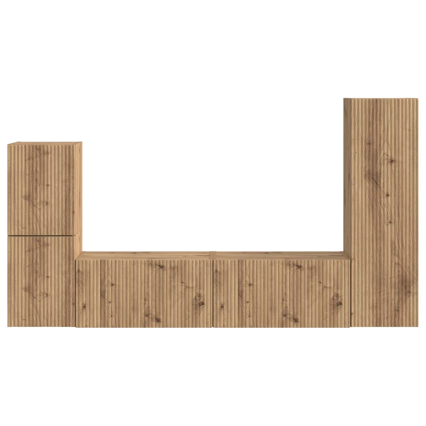 vidaXL TV Cabinet Set 4 pcs Artisan Oak Engineered Wood