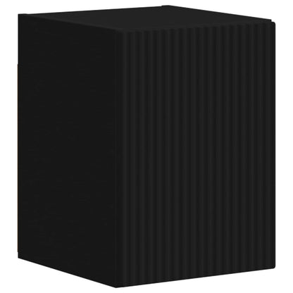 vidaXL TV Cabinet Set Wall-mounted 4 pcs Black Engineered Wood