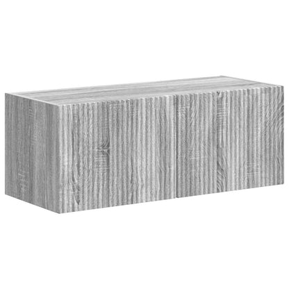 vidaXL TV Cabinet Set Wall-mounted 4 pcs Grey Sonoma Engineered Wood