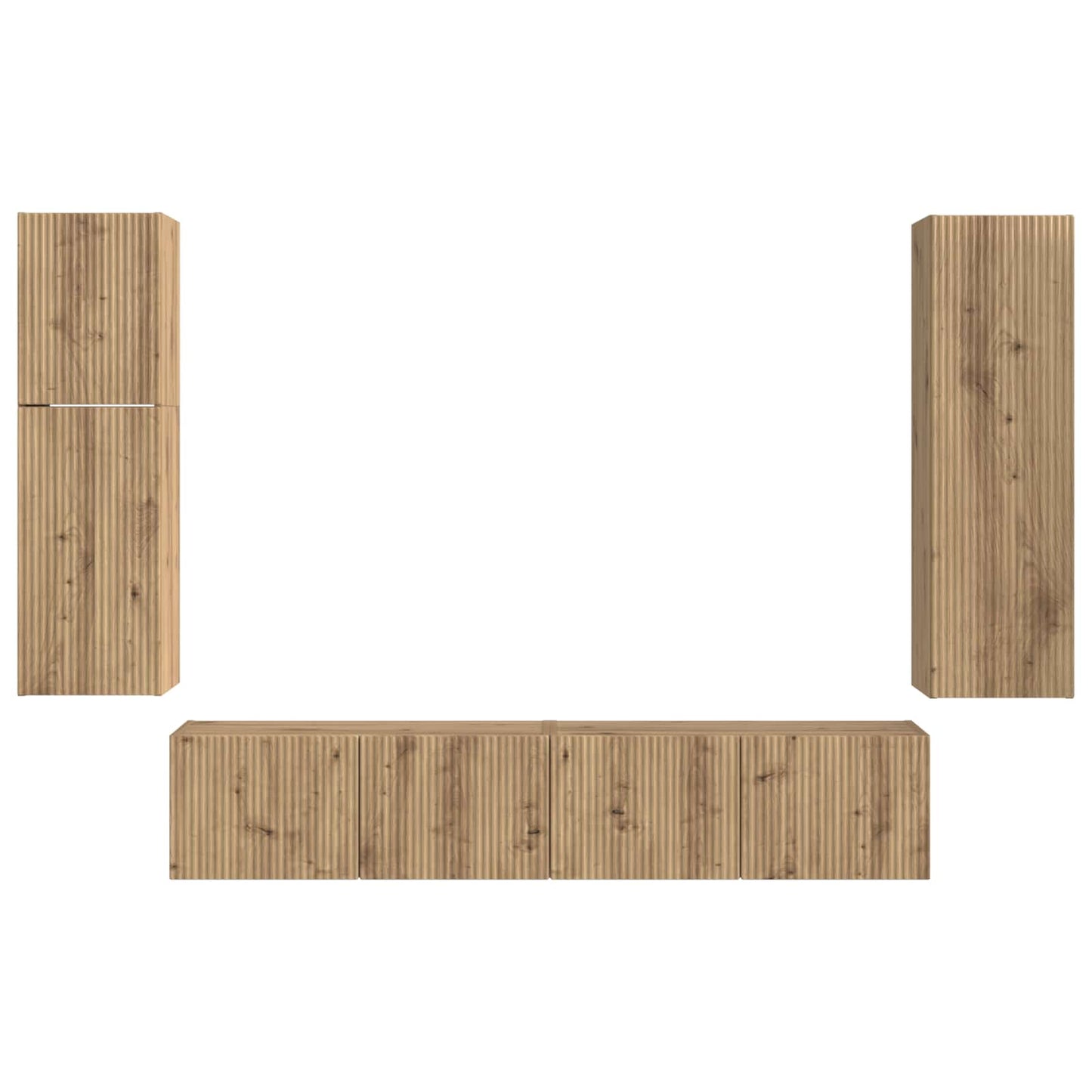 vidaXL TV Cabinet Set 4 pcs Artisan Oak Engineered Wood