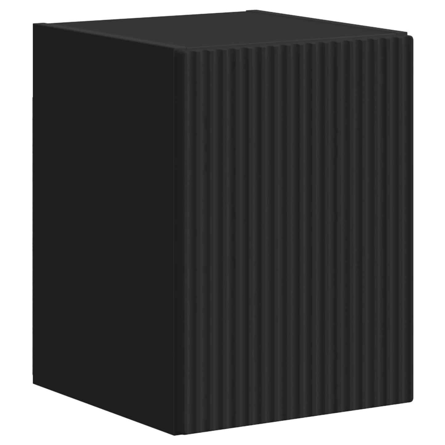 vidaXL TV Cabinet Set Wall-mounted 4 pcs Black Engineered Wood