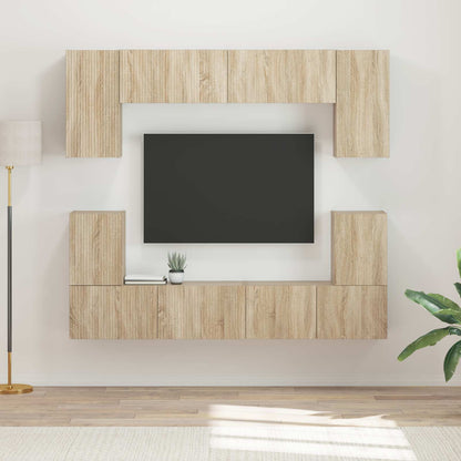 vidaXL TV Cabinet Set Wall-mounted 5 pcs Sonoma Oak Engineered Wood