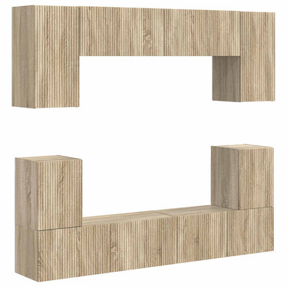 vidaXL TV Cabinet Set Wall-mounted 5 pcs Sonoma Oak Engineered Wood