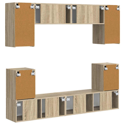 vidaXL TV Cabinet Set Wall-mounted 5 pcs Sonoma Oak Engineered Wood