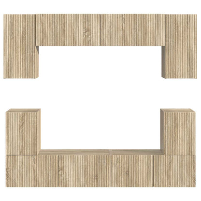 vidaXL TV Cabinet Set Wall-mounted 5 pcs Sonoma Oak Engineered Wood