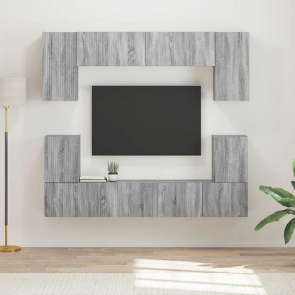 vidaXL TV Cabinet Set Wall-mounted 5 pcs Grey Sonoma Engineered Wood