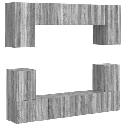 vidaXL TV Cabinet Set Wall-mounted 5 pcs Grey Sonoma Engineered Wood