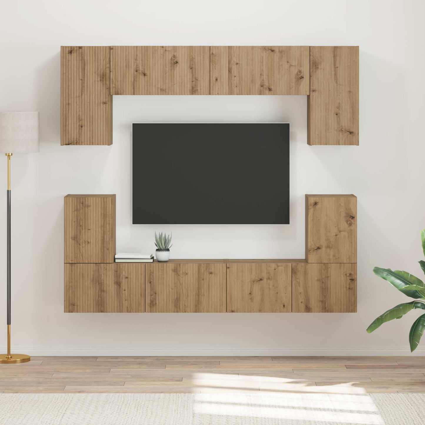 vidaXL TV Cabinet Set 5 pcs Artisan Oak Engineered Wood