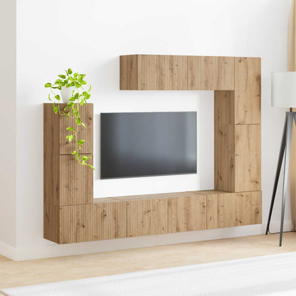 vidaXL TV Cabinet Set 5 pcs Artisan Oak Engineered Wood