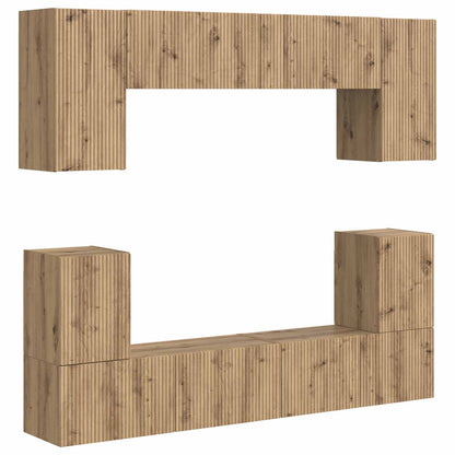 vidaXL TV Cabinet Set 5 pcs Artisan Oak Engineered Wood