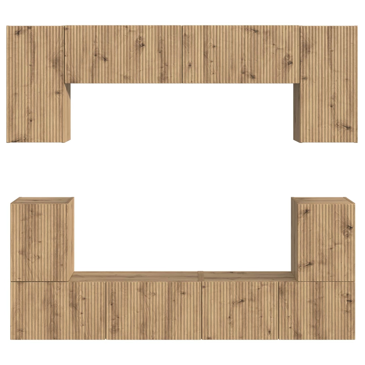 vidaXL TV Cabinet Set 5 pcs Artisan Oak Engineered Wood