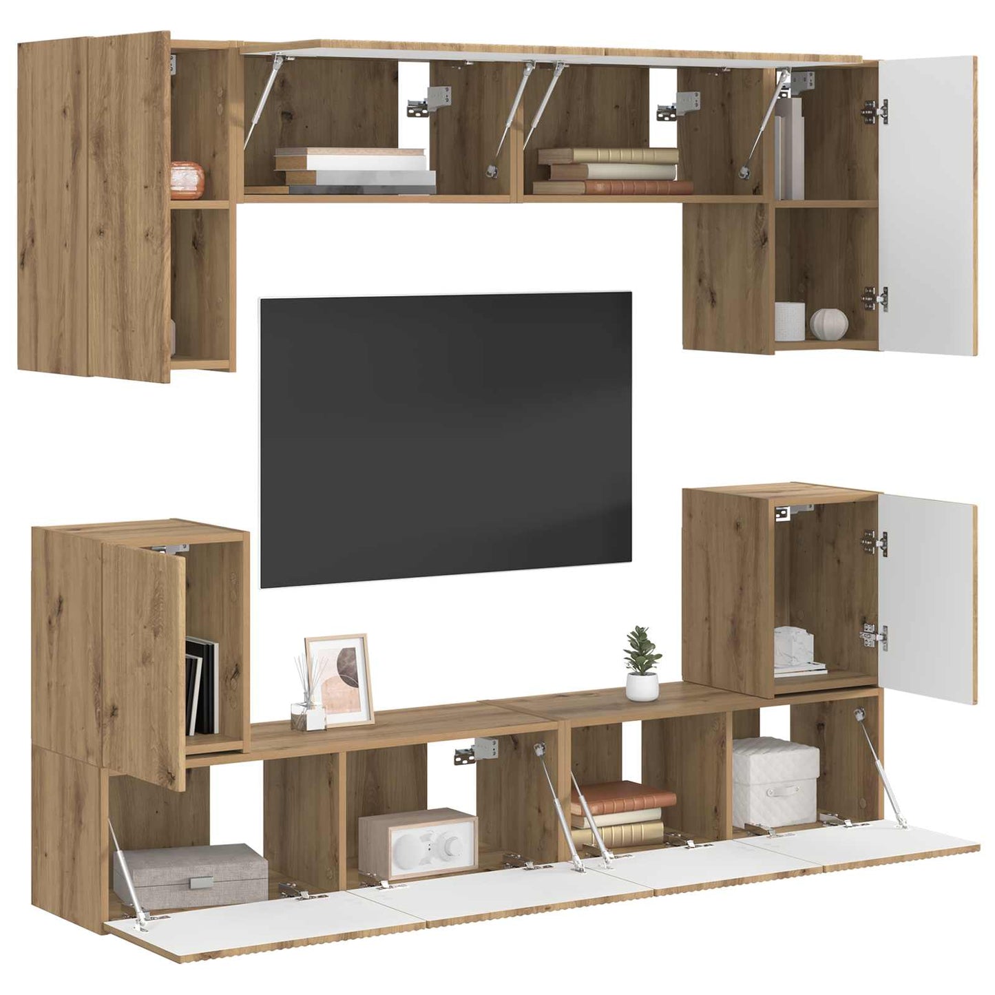 vidaXL TV Cabinet Set 5 pcs Artisan Oak Engineered Wood