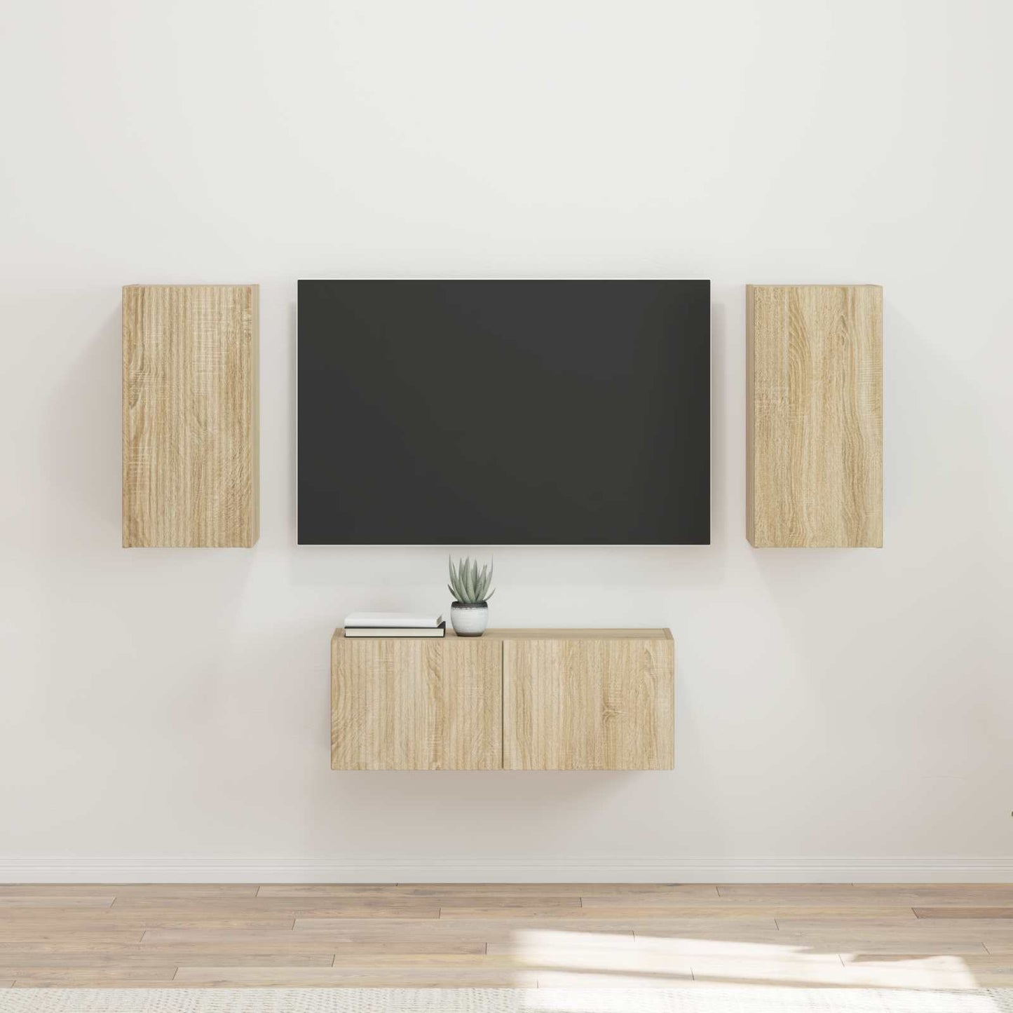 vidaXL TV Cabinet Set 6 pcs Sonoma Oak Engineered Wood
