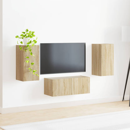 vidaXL TV Cabinet Set 6 pcs Sonoma Oak Engineered Wood