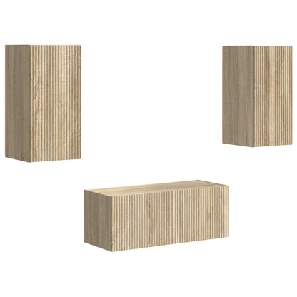 vidaXL TV Cabinet Set 6 pcs Sonoma Oak Engineered Wood
