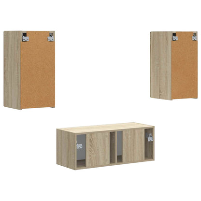 vidaXL TV Cabinet Set 6 pcs Sonoma Oak Engineered Wood
