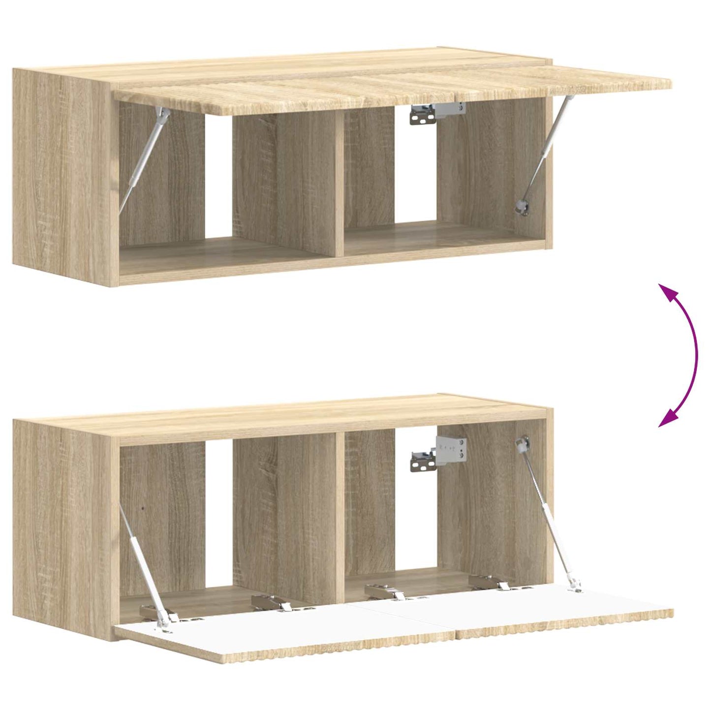 vidaXL TV Cabinet Set 6 pcs Sonoma Oak Engineered Wood