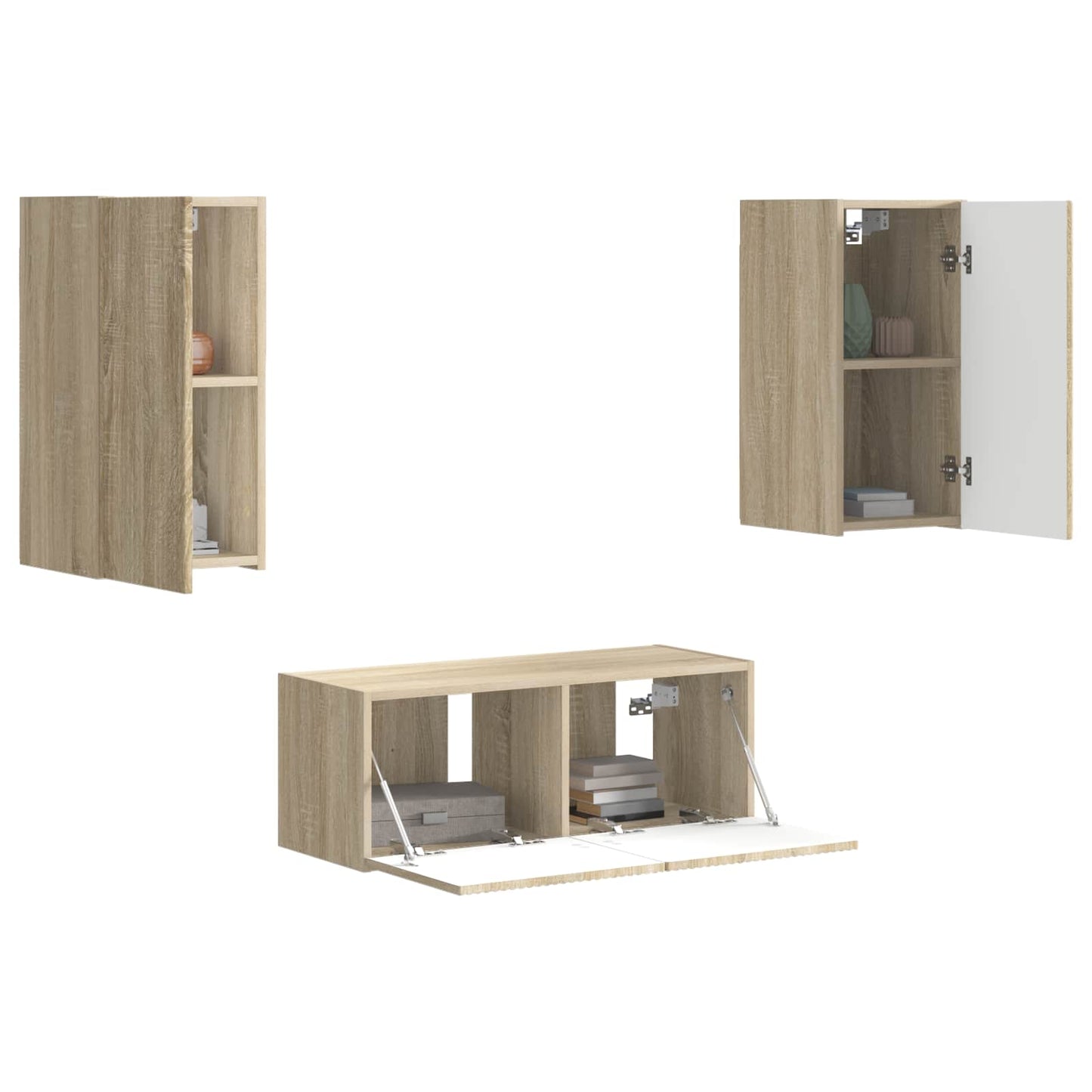 vidaXL TV Cabinet Set 6 pcs Sonoma Oak Engineered Wood