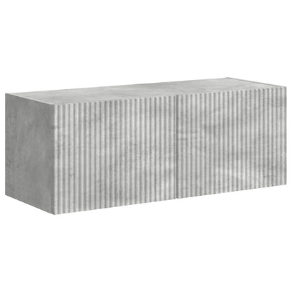 vidaXL TV Cabinet Set Wall-mounted 6 pcs Concrete Grey Engineered Wood