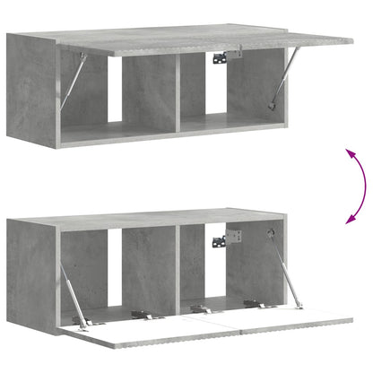 vidaXL TV Cabinet Set Wall-mounted 6 pcs Concrete Grey Engineered Wood