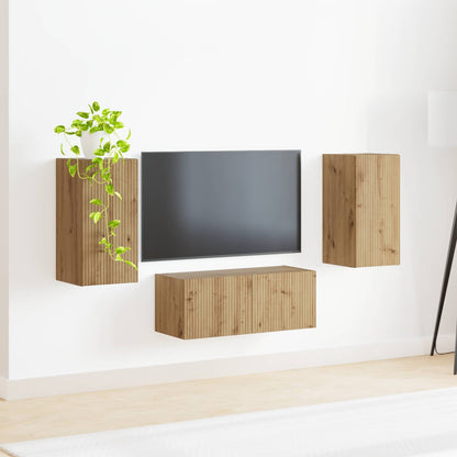 vidaXL TV Cabinet Set 6 pcs Artisan Oak Engineered Wood