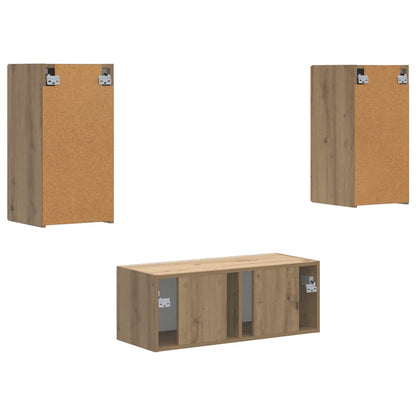 vidaXL TV Cabinet Set 6 pcs Artisan Oak Engineered Wood