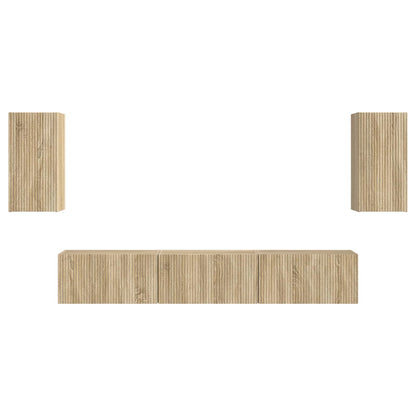 vidaXL TV Cabinet Set Wall-mounted 5 pcs Sonoma Oak Engineered Wood