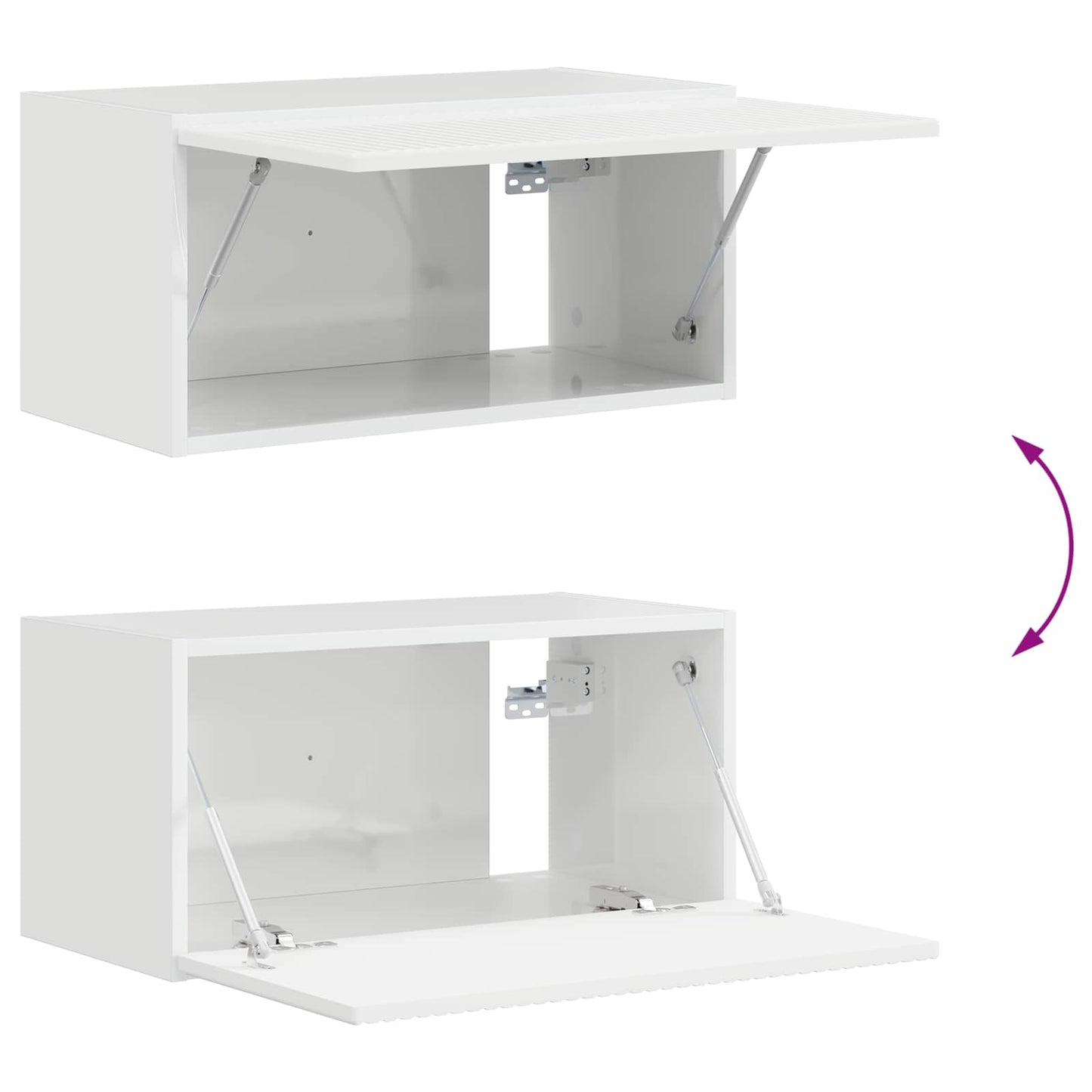 vidaXL TV Cabinet Set 5 pcs High Gloss White Engineered Wood