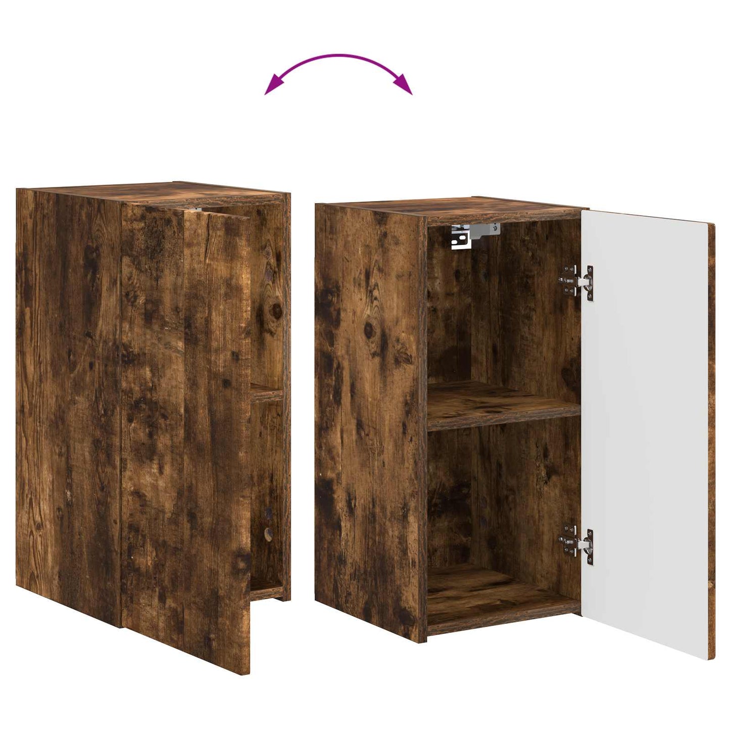 vidaXL TV Cabinet Set Wall-mounted 5 pcs Smoked Oak Engineered Wood