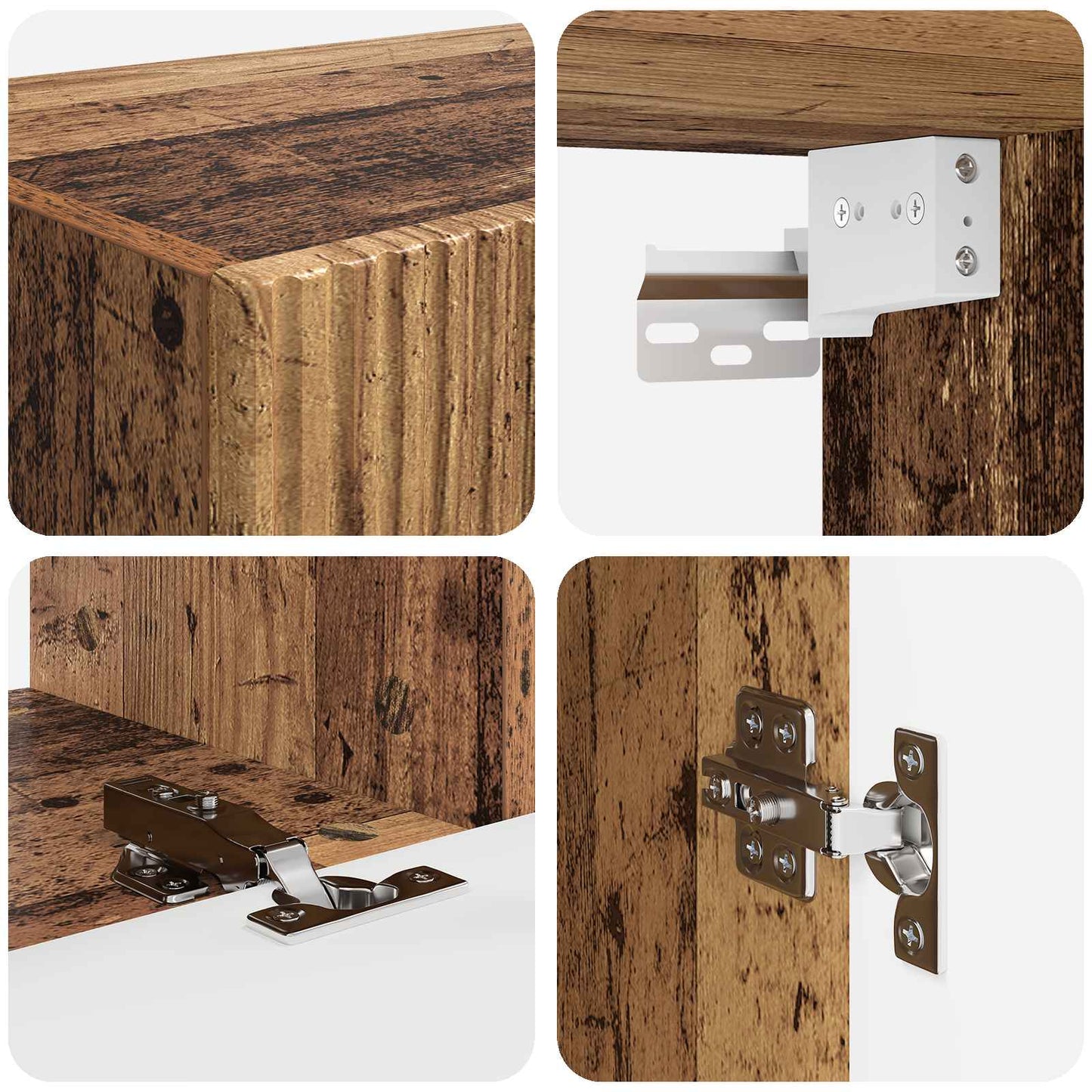 vidaXL TV Cabinet Set Wall-mounted 5 pcs Old Wood Engineered Wood